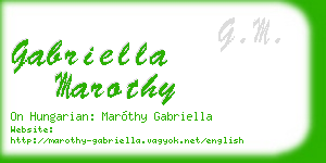 gabriella marothy business card